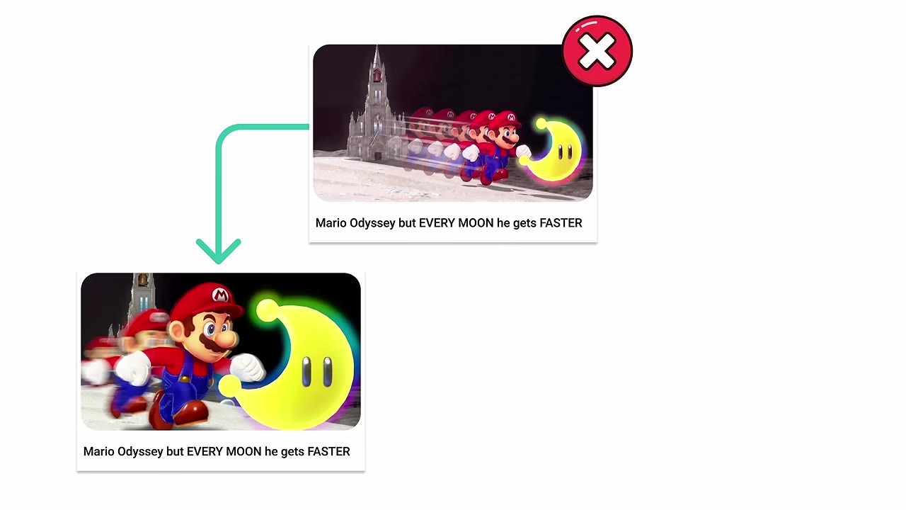 Sửa thumbnail Mario: đưa nhân vật và chữ lên nửa trên